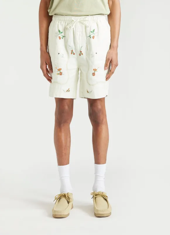 Kowloon Linen Shorts | White sold by Percival