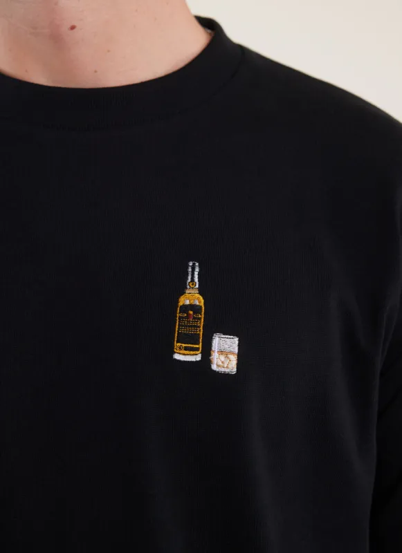JAMESON Black Barrel Oversized T Shirt | JAMESON x Percival | Black sold by Percival