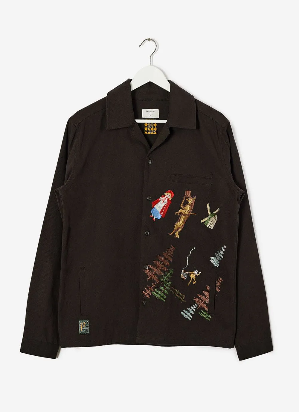 Perci & The Wolf Overshirt | Black sold by Percival