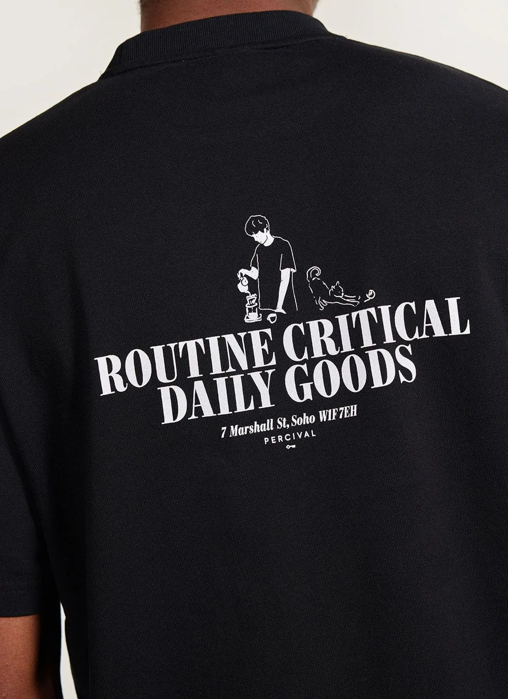 Sunday Oversized Auxiliary T Shirt | Organic Cotton | Black sold by Percival product image thumbnail 4