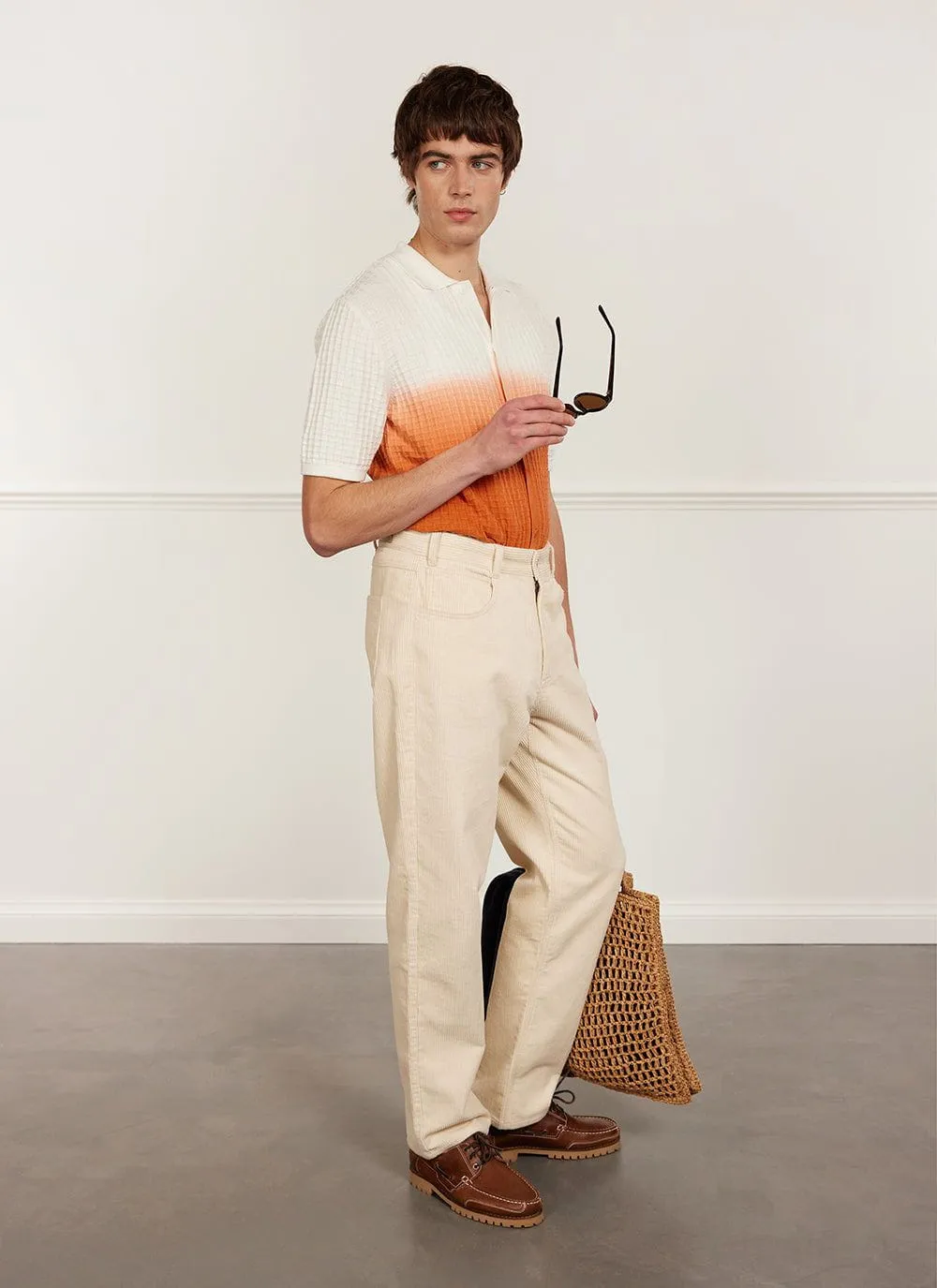 Dip Dab Knitted Shirt | Organic Cotton | Orange sold by Percival product image thumbnail 5