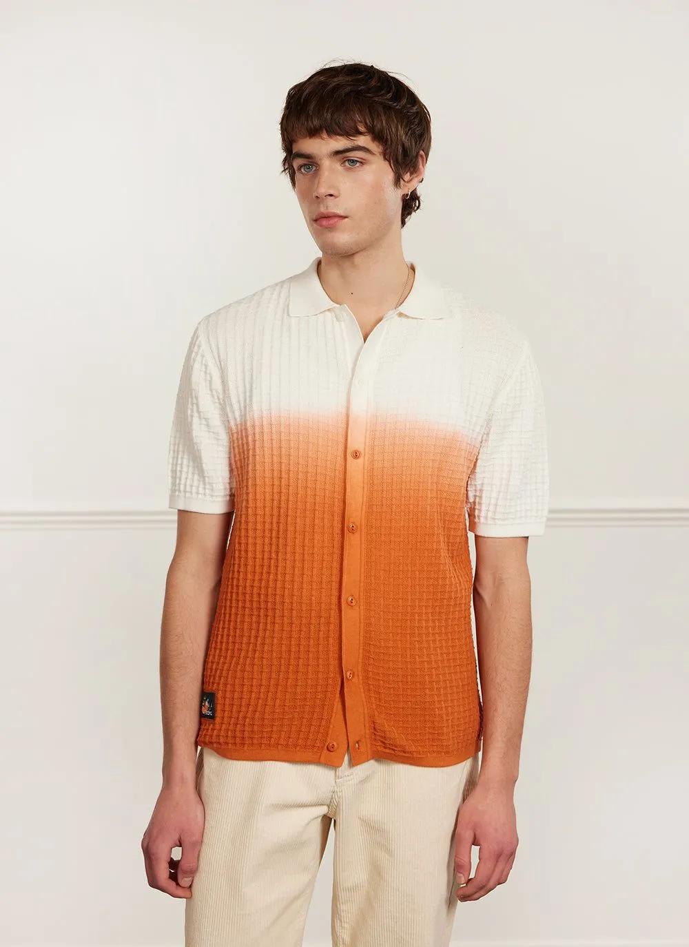 Dip Dab Knitted Shirt | Organic Cotton | Orange sold by Percival
