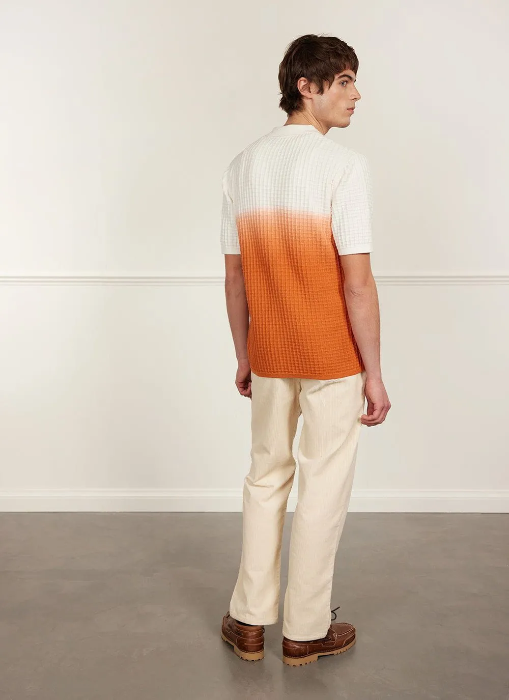 Dip Dab Knitted Shirt | Organic Cotton | Orange sold by Percival product image thumbnail 3