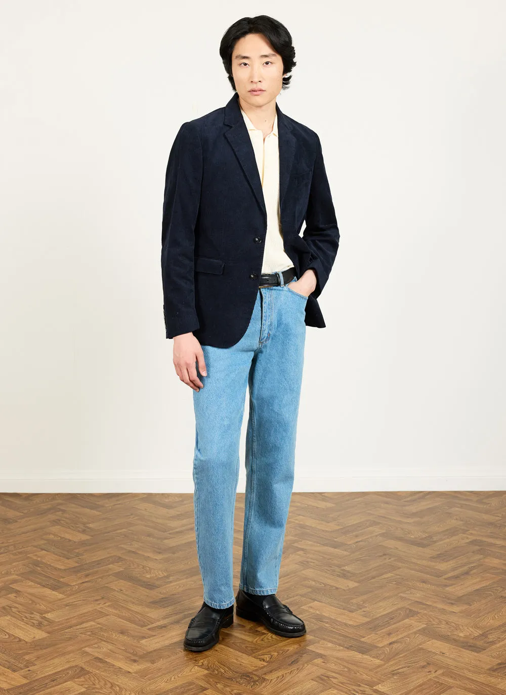 Straight Leg Denim Jeans | Cotton | Light Wash Blue sold by Percival product image thumbnail 2