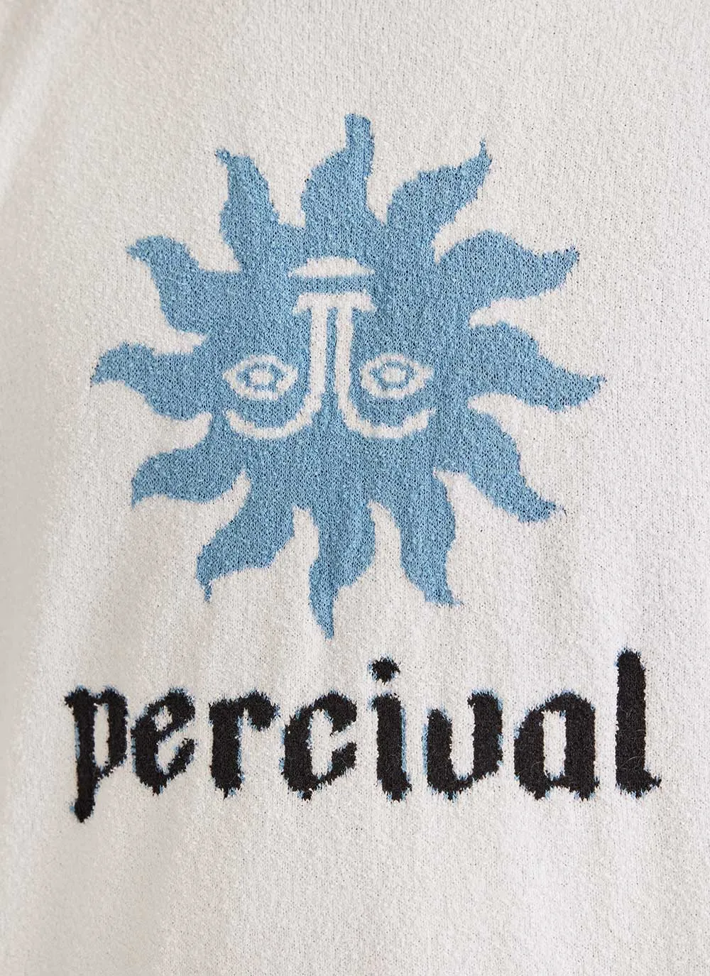 Solar Omen Crew Neck Jumper | Cotton | White sold by Percival product image thumbnail 3