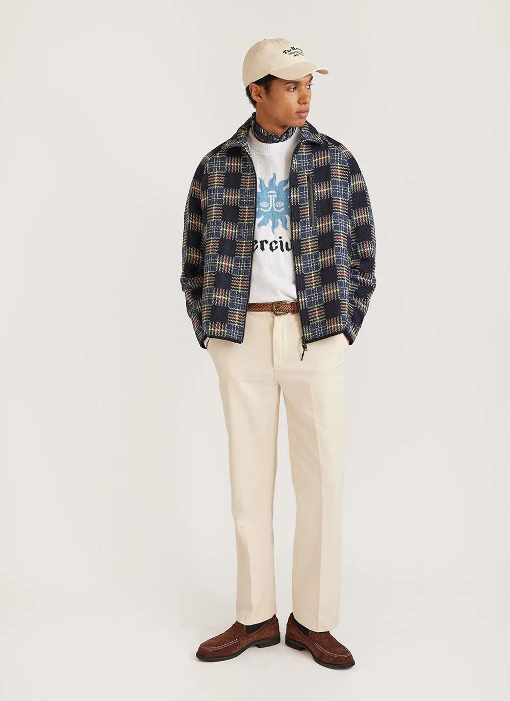 Solar Omen Crew Neck Jumper | Cotton | White sold by Percival product image thumbnail 2