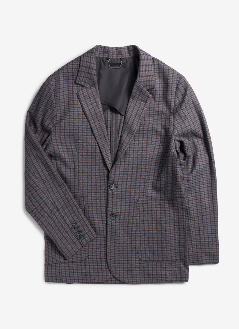 Mini Check Tailored Blazer | Grey sold by Percival product image thumbnail 2