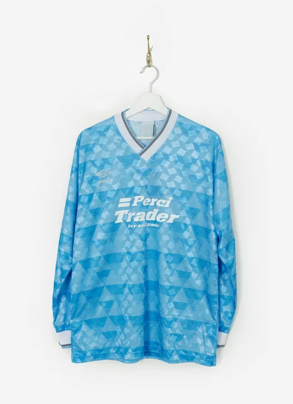 90s Umbro Shirt #21 | Percival x Classic Football Shirts | Blue sold by Percival