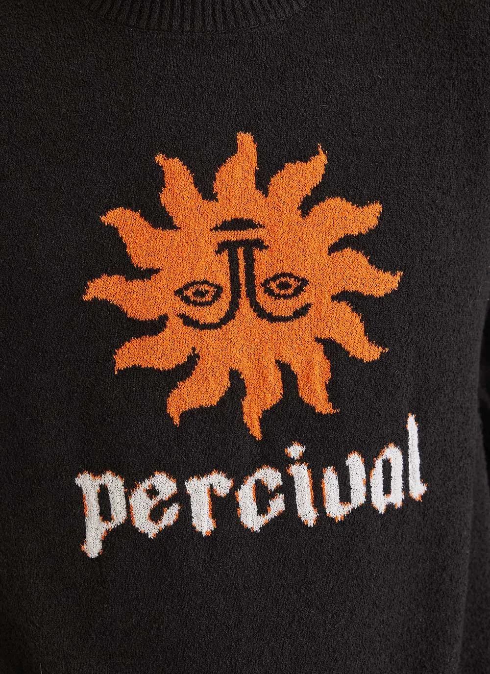 Solar Omen Crew Neck Jumper | Cotton | Black sold by Percival product image thumbnail 3