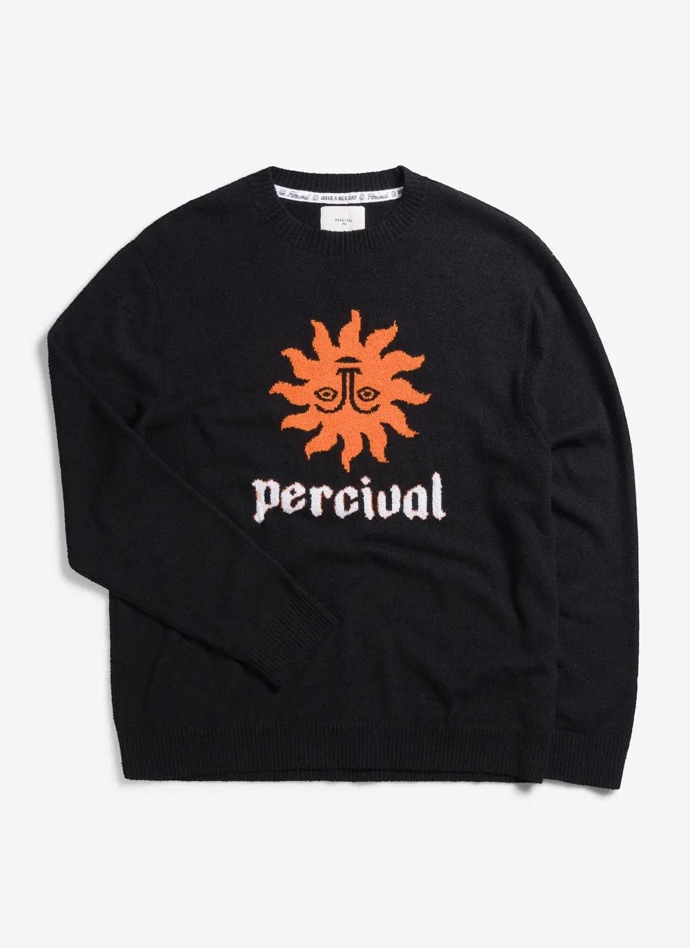 Solar Omen Crew Neck Jumper | Cotton | Black sold by Percival product image thumbnail 5