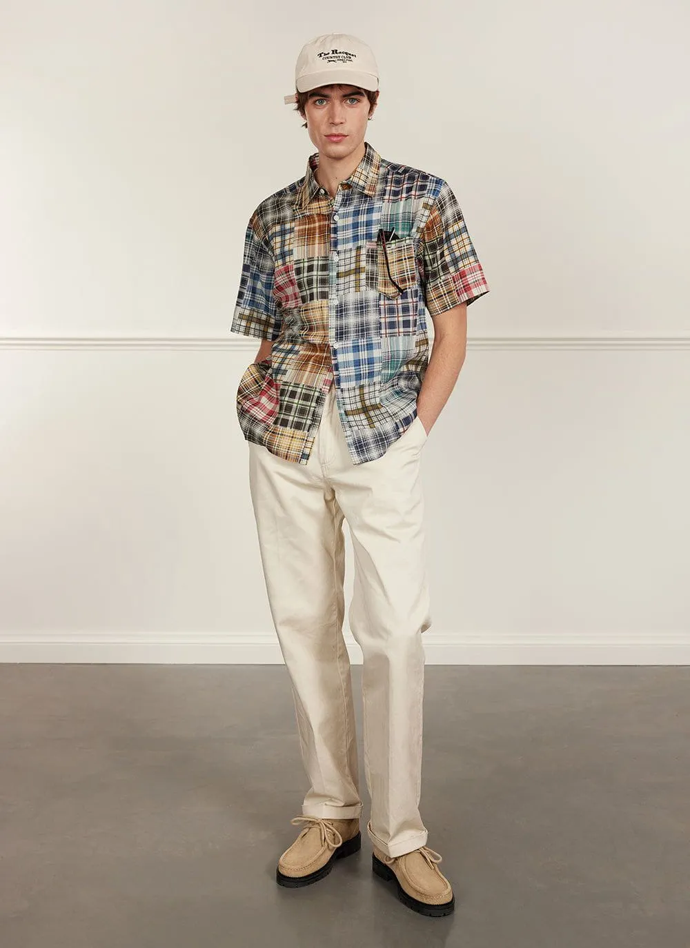 Boxy Clerk Shirt | Zinger Patchwork | Multi sold by Percival product image thumbnail 3