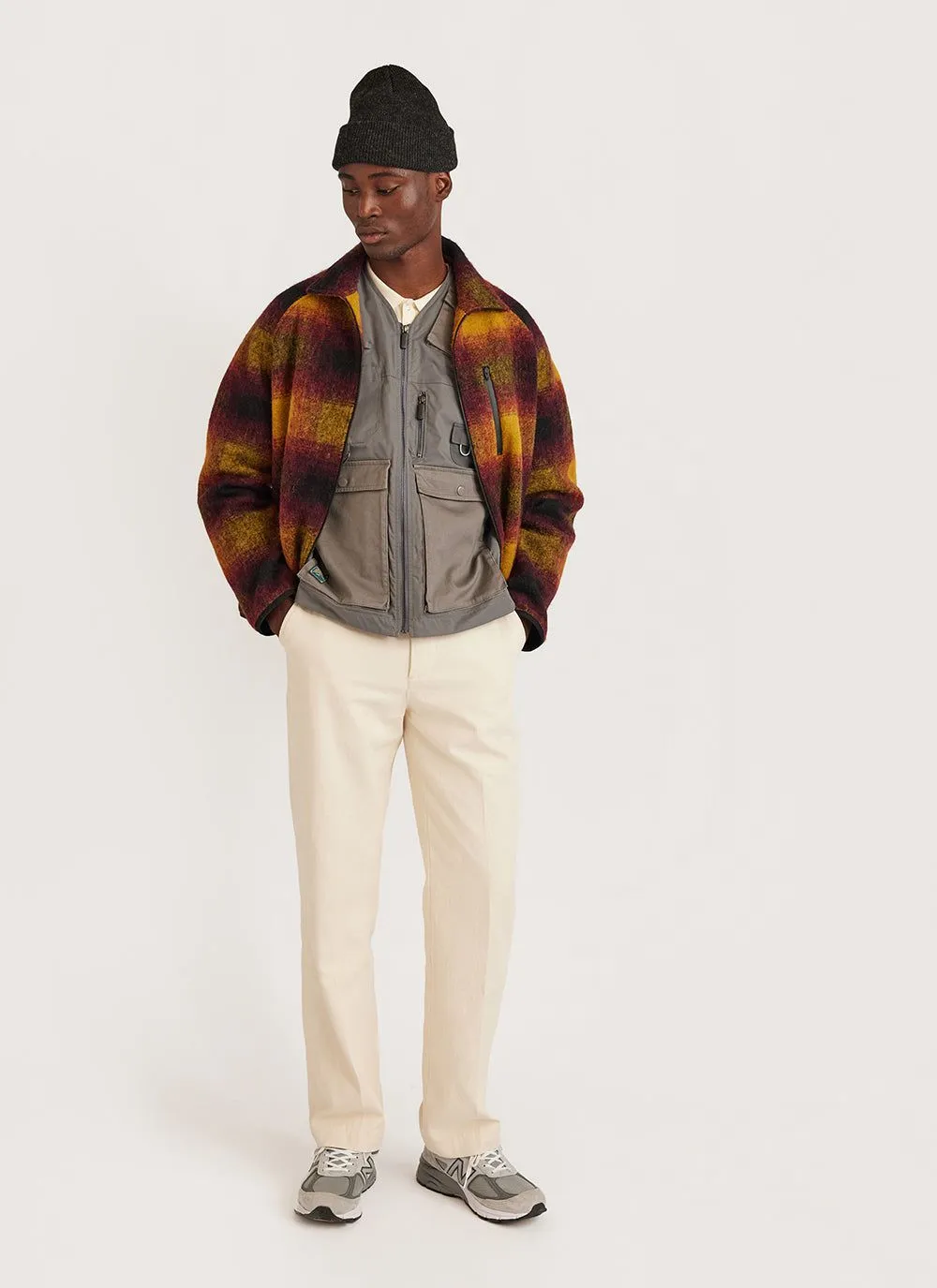 Anderson Raglan Check Jacket | Wool | Yellow sold by Percival product image thumbnail 4