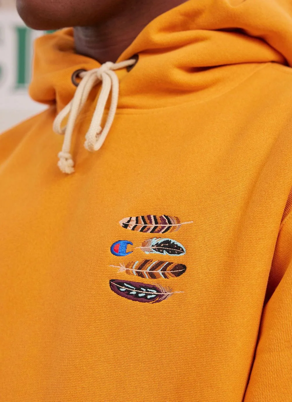 Feathers Hoodie | Champion and Percival | Ochre sold by Percival product image thumbnail 3