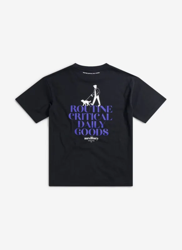 Bark and Stroll Oversized Auxiliary T Shirt | Organic Cotton | Black sold by Percival