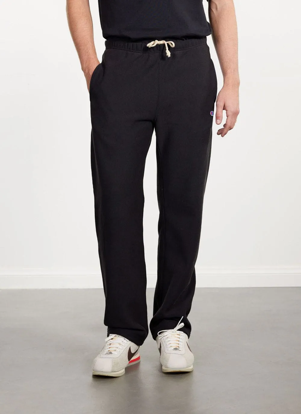 Mascot Straight Leg Trackpants | Champion and Percival | Black sold by Percival