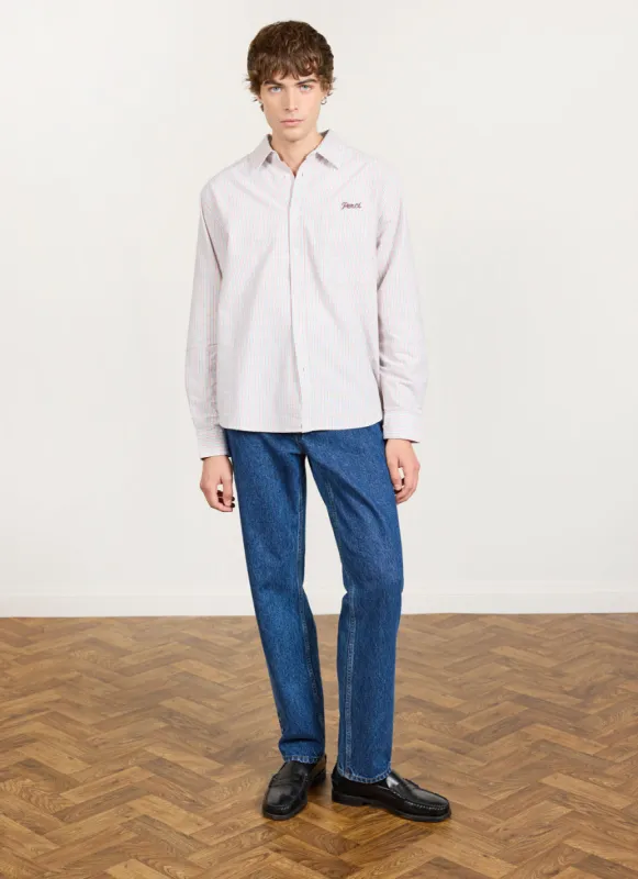 Stripe Pearce Oversized Shirt | Cotton | Multi sold by Percival