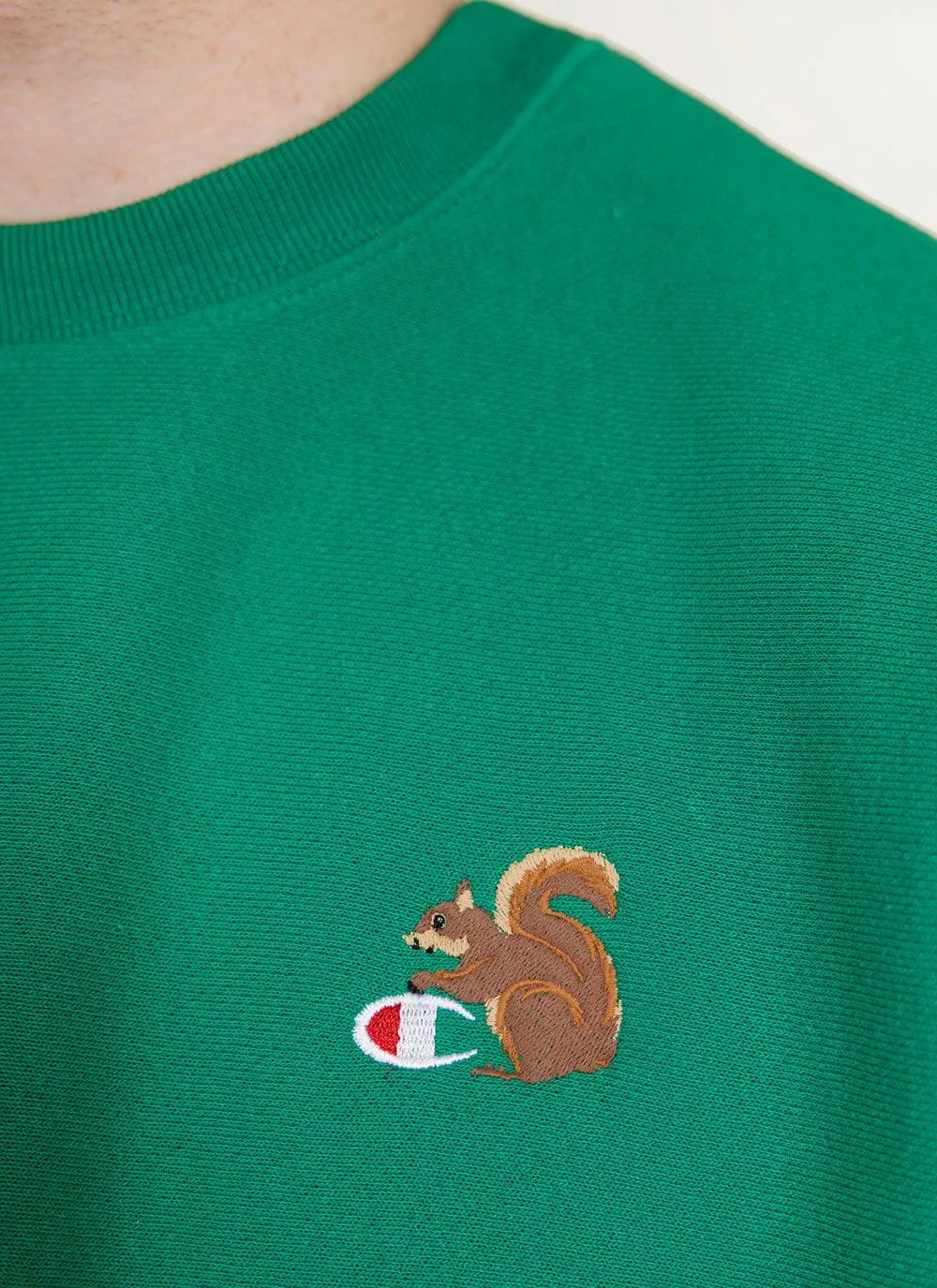 Squirrel Sweatshirt | Champion and Percival | Green sold by Percival