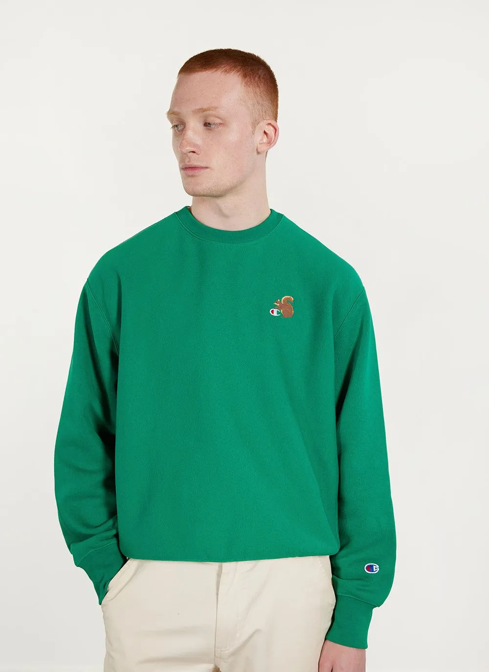 Squirrel Sweatshirt | Champion and Percival | Green sold by Percival product image thumbnail 4