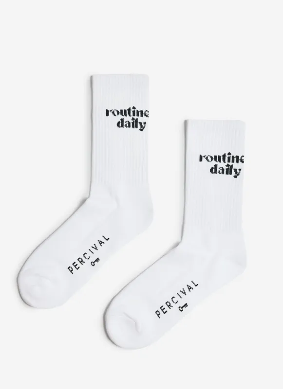 Auxiliary Socks 01 | Cotton | White sold by Percival