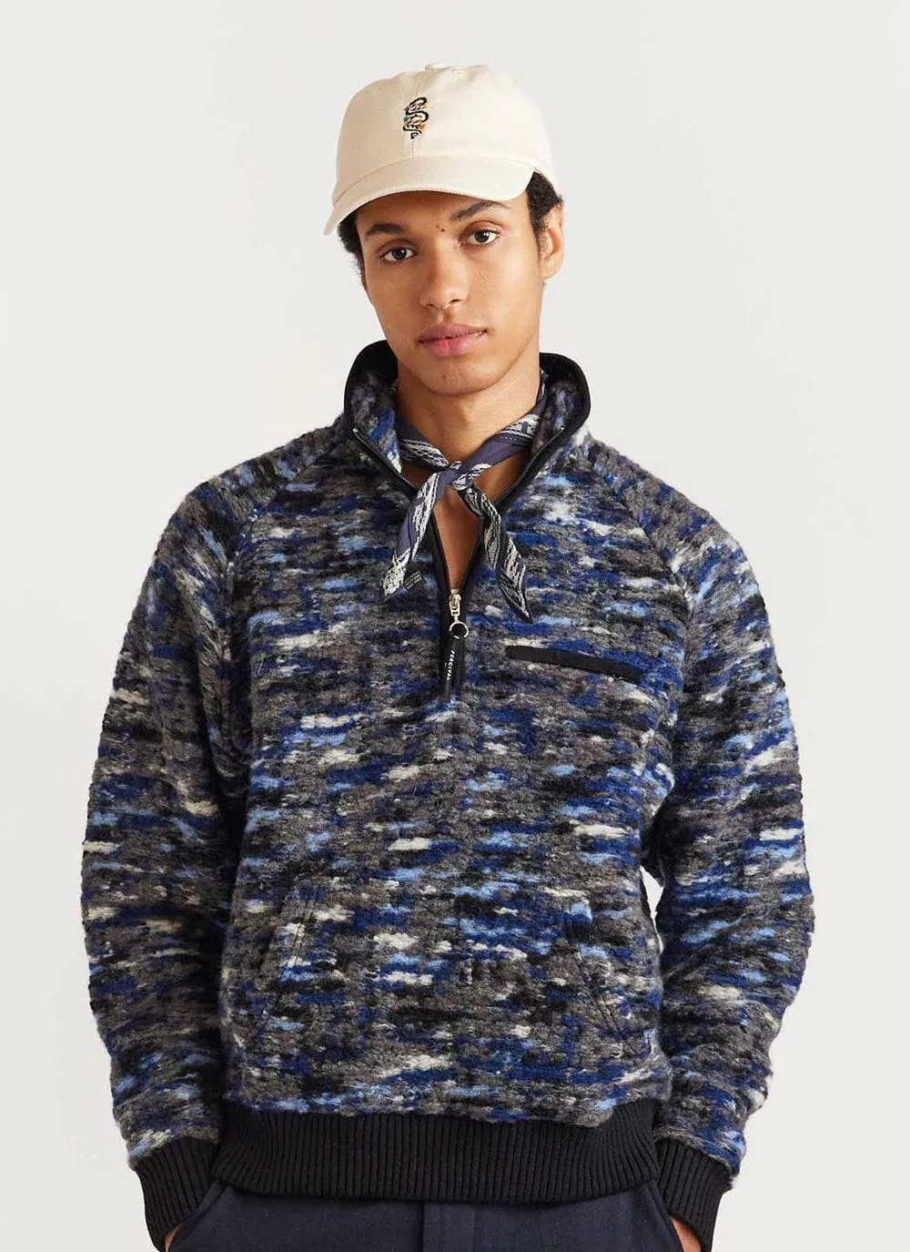 Koi Cotton Neckerchief | Navy sold by Percival product image thumbnail 3