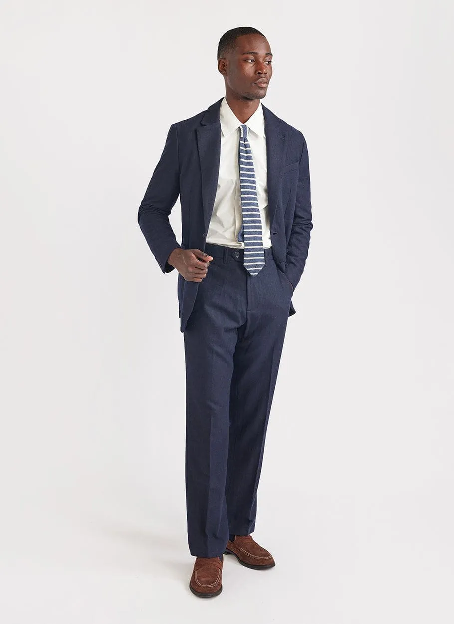 Tailored Wool Blazer | Navy sold by Percival product image thumbnail 4