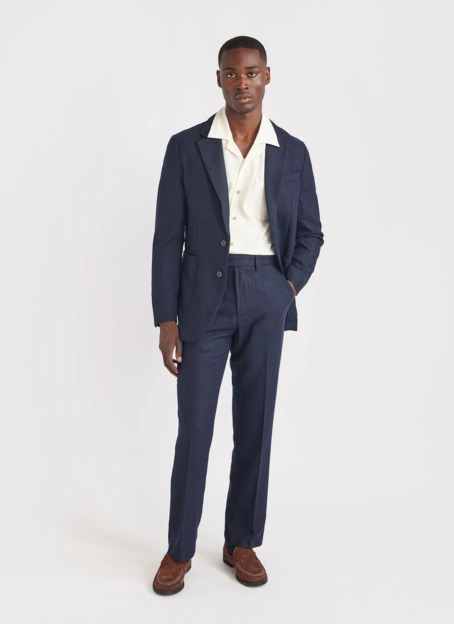 Tailored Wool Blazer | Navy sold by Percival product image thumbnail 2