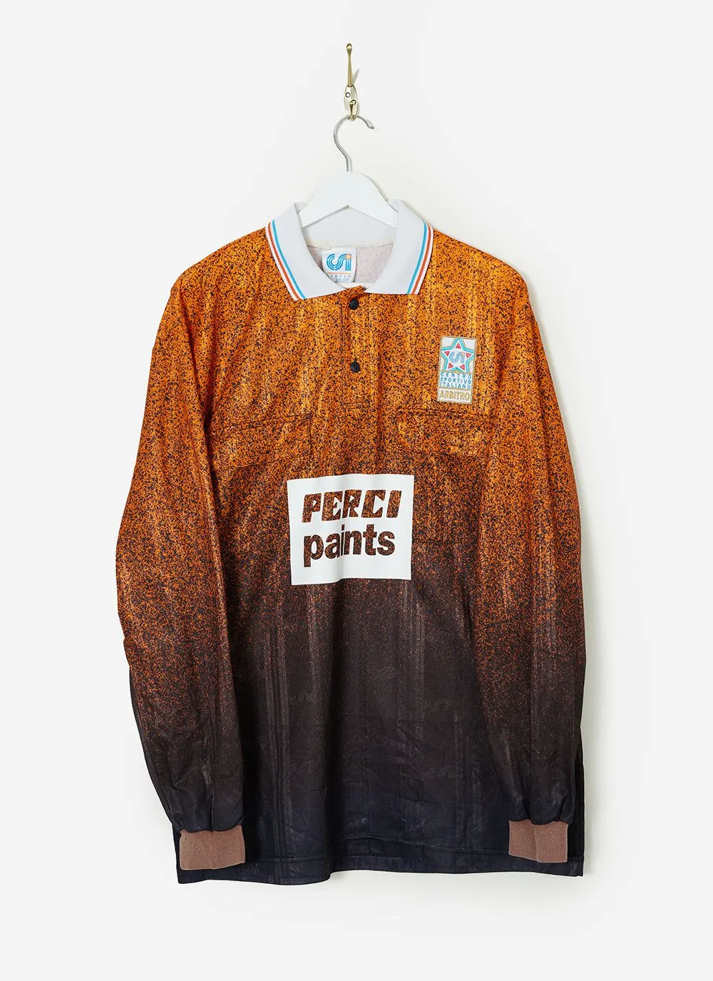 90s Vintage Shirt #58 | Percival x Classic Football Shirts | Black with Orange sold by Percival