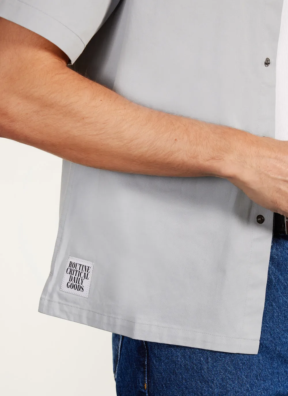 Auxiliary Boxy Clerk Shirt | Light Blue sold by Percival product image thumbnail 5