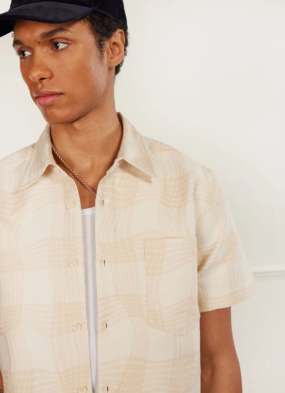Boxy Clerk Shirt | Ecru Twister | Ecru sold by Percival product image thumbnail 2