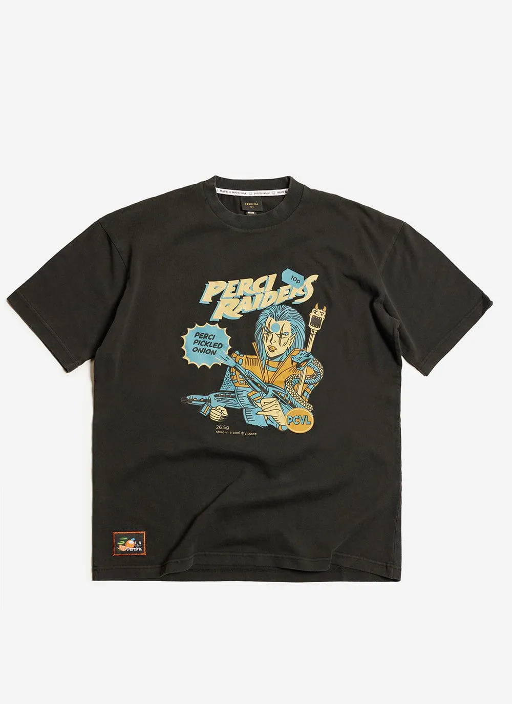 Perci Raiders Oversized T Shirt | Organic Cotton | Washed Black sold by Percival product image thumbnail 4