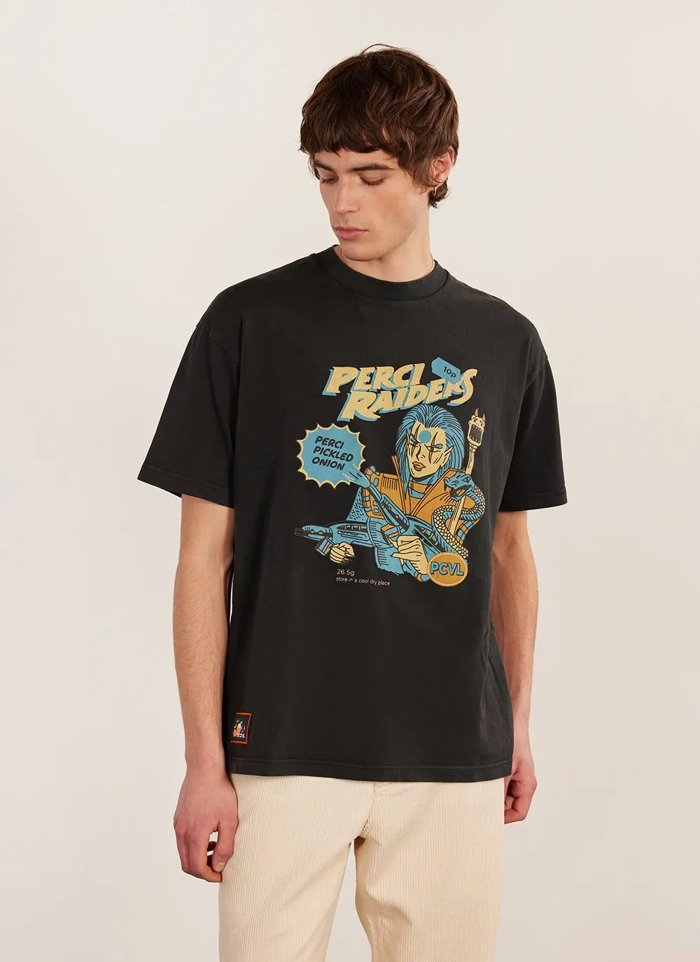 Perci Raiders Oversized T Shirt | Organic Cotton | Washed Black sold by Percival