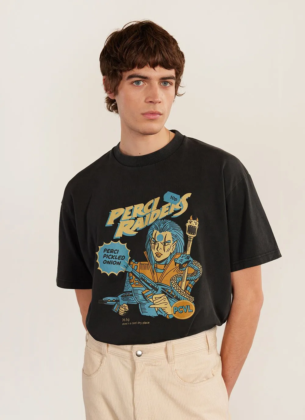 Perci Raiders Oversized T Shirt | Organic Cotton | Washed Black sold by Percival product image thumbnail 5