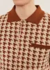 Raised Diamond Knitted Polo | Percival x Ilaria | Oxblood sold by Percival