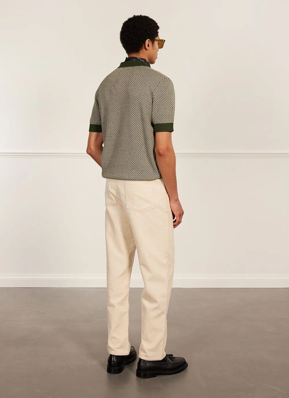 Casa Martini Knitted Polo | Cotton | Forest sold by Percival product image thumbnail 5