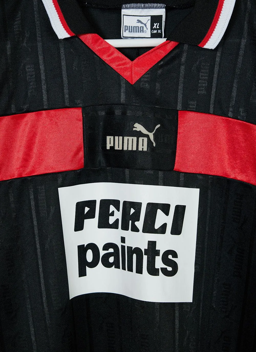 90s Vintage Shirt #54 | Percival x Classic Football Shirts | Black with Red sold by Percival product image thumbnail 3
