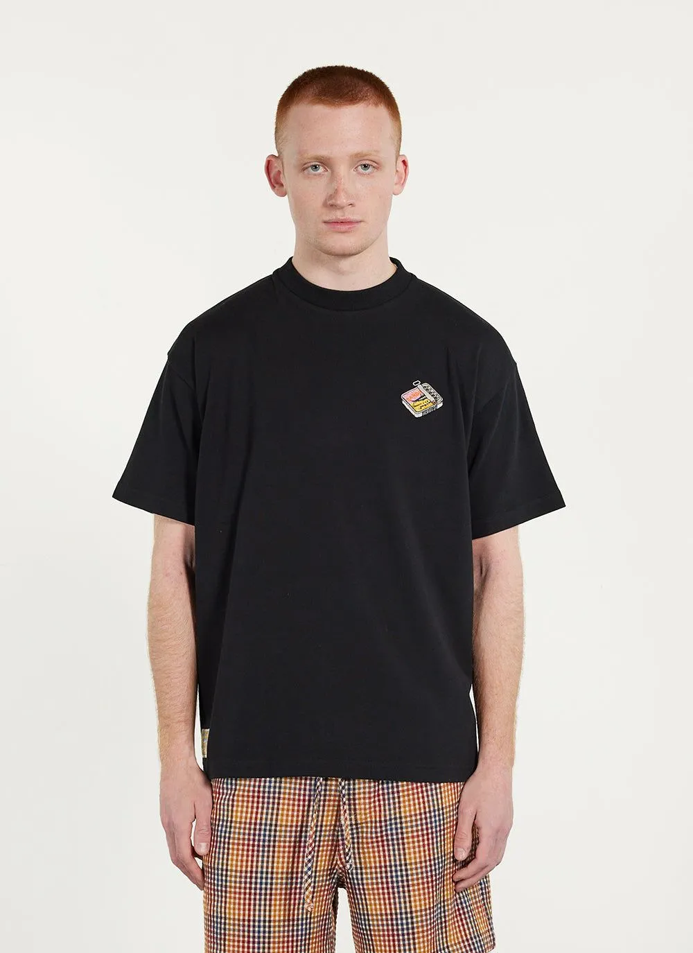 Sardines Oversized T Shirt | Embroidered Organic Cotton | Black sold by Percival product image thumbnail 2