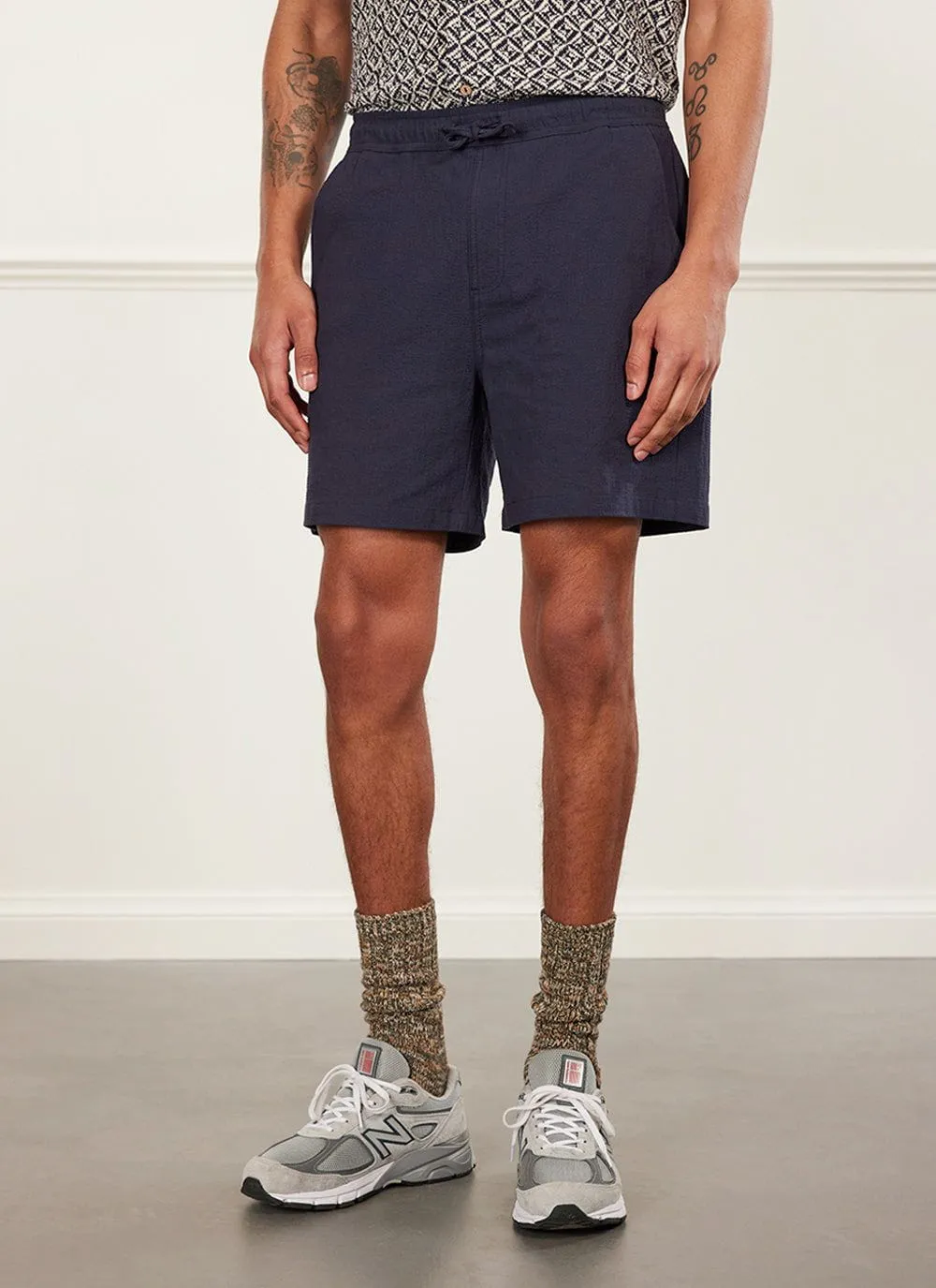 Shorts | Seersucker | Navy sold by Percival product image thumbnail 2