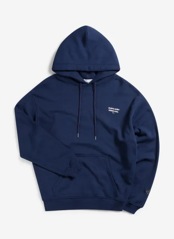Auxiliary Hoodie 01 | Cotton | Navy sold by Percival