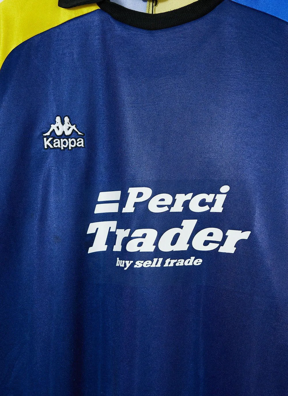 90s Kappa Shirt #3 | Percival x Classic Football Shirts | Blue with Yellow sold by Percival product image thumbnail 2