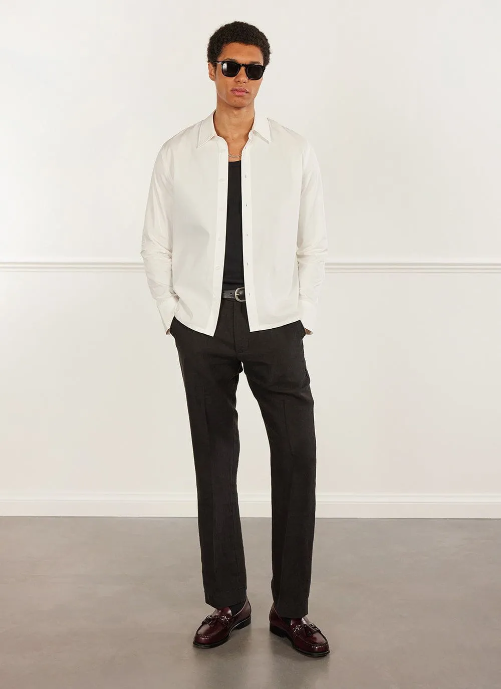 Classic Formal Shirt | Cotton Poplin | White sold by Percival product image thumbnail 3