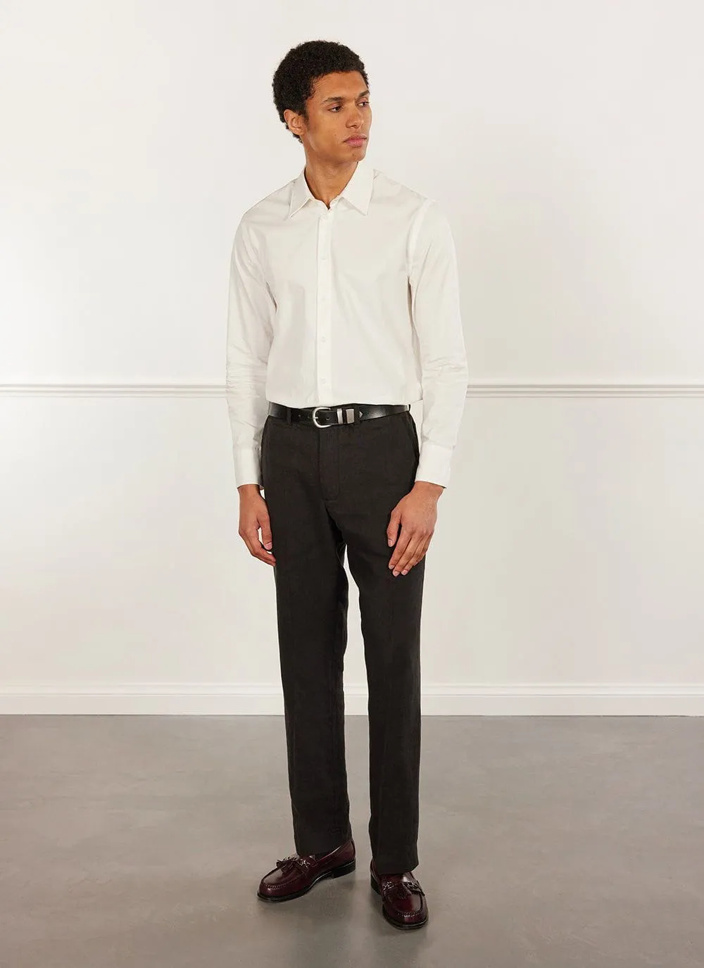 Classic Formal Shirt | Cotton Poplin | White sold by Percival product image thumbnail 2