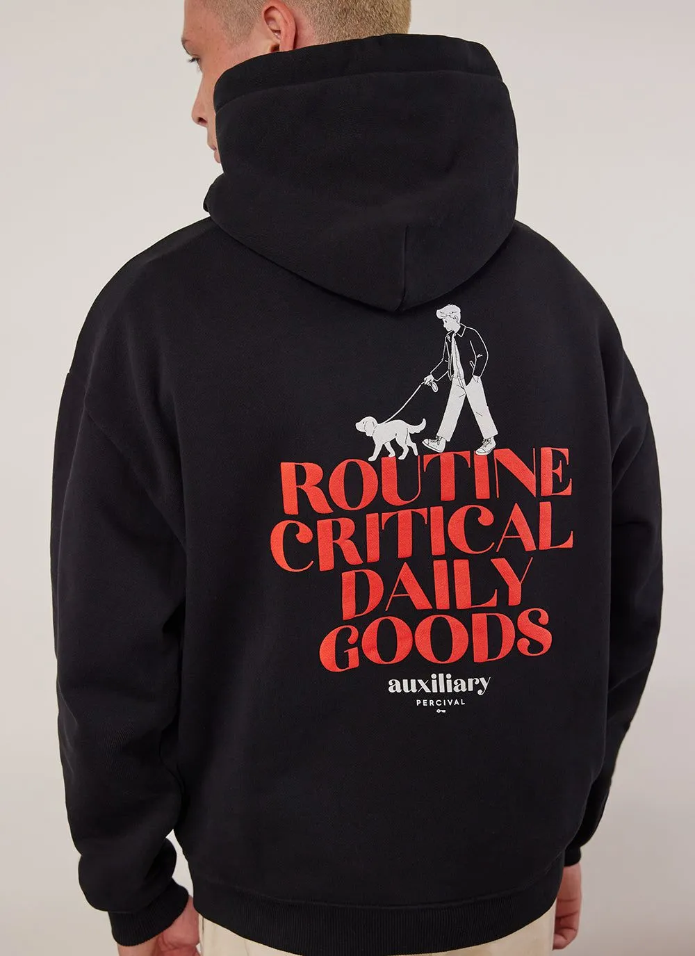 Bark and Stroll Auxiliary Hoodie | Cotton | Black sold by Percival product image thumbnail 4
