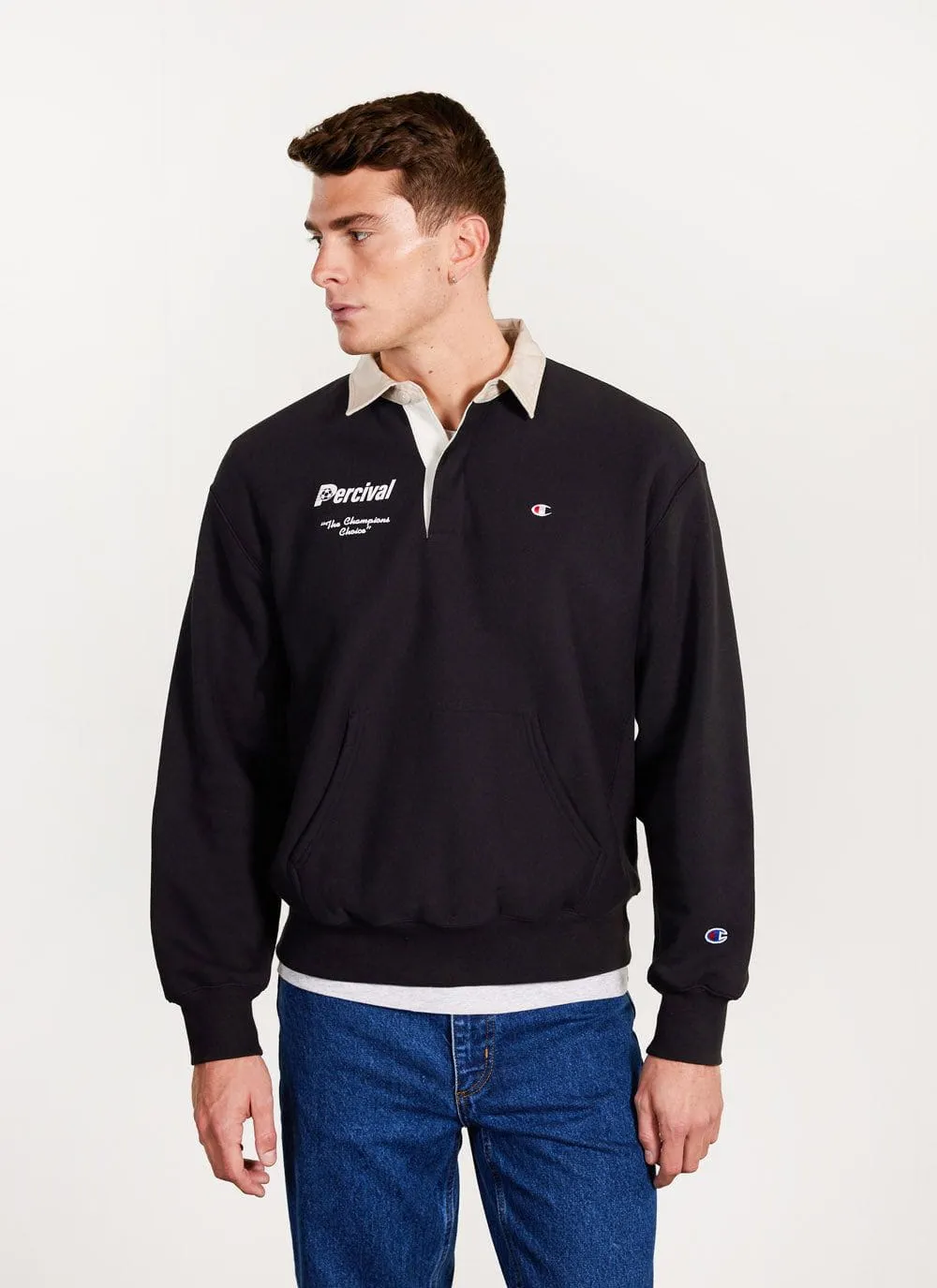 Goal Rugby Polo | Champion and Percival | Black sold by Percival