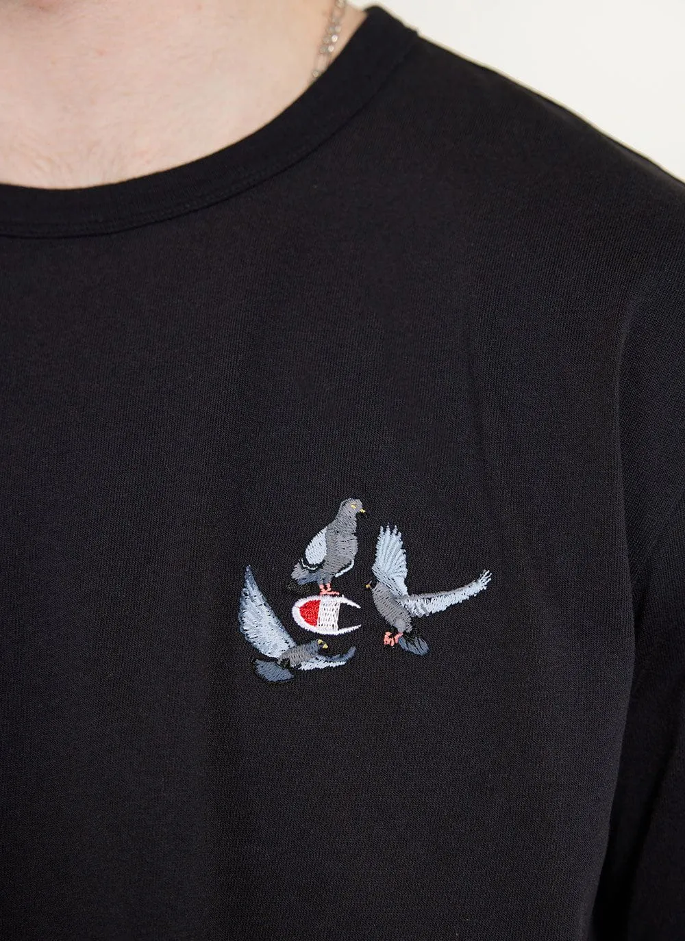 Pigeon T Shirt | Champion and Percival | Black sold by Percival