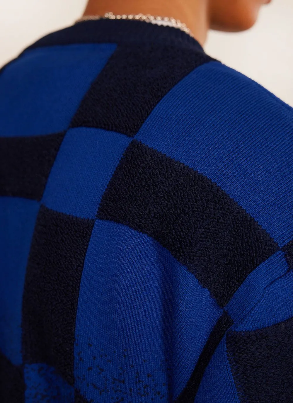 Bingo Intarsia Jumper | Cotton | Navy sold by Percival product image thumbnail 5