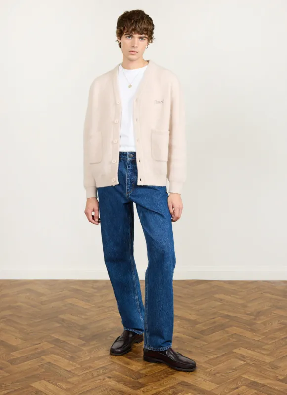 White Glove Knitted Cardigan | Mohair | Ecru sold by Percival