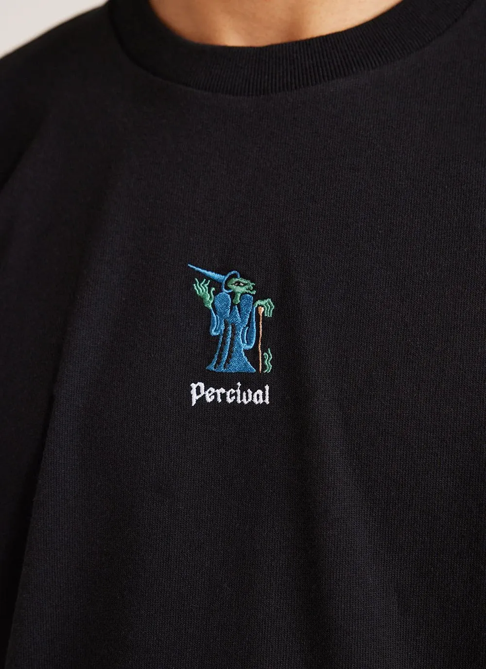 Wizard Long Sleeve T Shirt | Percival x Sophy Hollington | Black sold by Percival product image thumbnail 4