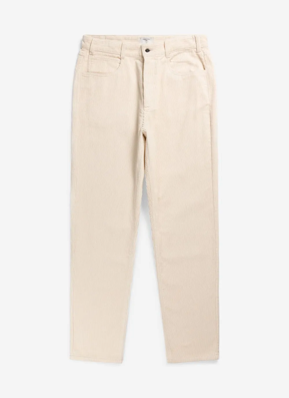 5 Pocket Straight Leg Trousers | Cord | Ecru sold by Percival product image thumbnail 5