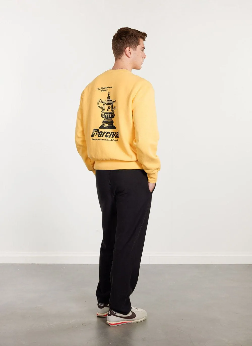 Trophy Sweatshirt | Champion and Percival | Mustard sold by Percival