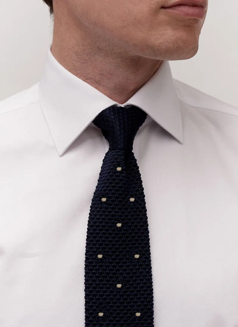 Polka Dot Silk Tie | Navy sold by Percival product image thumbnail 2